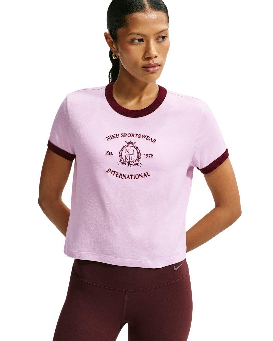 Nike Women's Sportswear Ringer T-Shirt - Lilac - LILAC